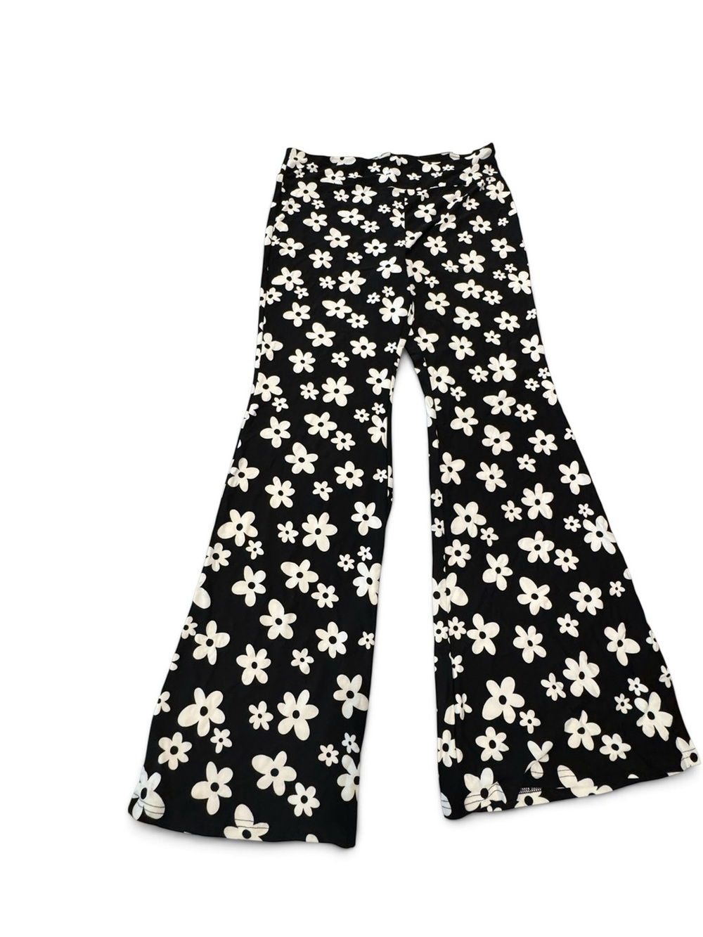 Black & White Floral Flare Teen Girl’s Pants